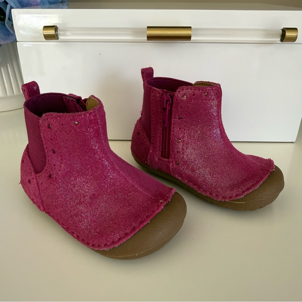 Stride Rite Sparkly Zip Ankle Shoes